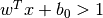 w^Tx+b_0 > 1